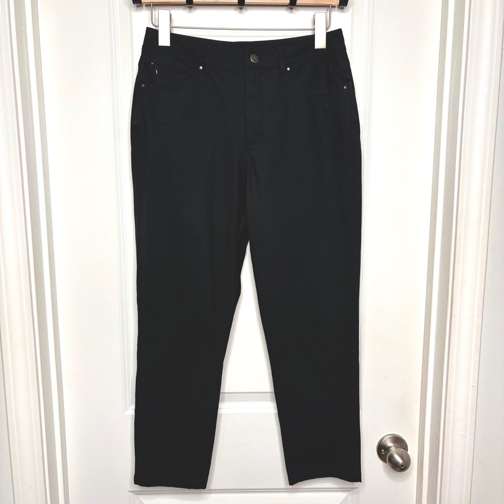 CRZ YOGA Womens Black High Rise Golf Pants Straight Leg Active Trousers Size 27